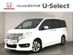 ステップワゴンスパーダ Z HID・フルセグ・メモリナビ・バックカメラ・両側電動ドア・純正AW・ETC 横滑防止 スマキー 地デジTV バックモニタ- 3列シ-ト キーフリー パワーウィンド ETC付 ナビ・TV エアコン PS 中古車画像