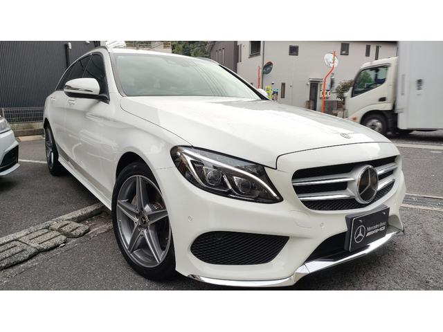Ｃクラスステーションワゴン(メルセデス・ベンツ) Ｃ２００　ステーションワゴン　スポーツ本革仕様　レーダーセーフティパッケージ　ディストロニックプラス　本革パッケージ　ブランドスポット　前後ドラレコ　ヘッドアップディスプレイ　パワーバックドア　レーダークルーズコントロール　パドルシフト　スペアキー 中古車画像