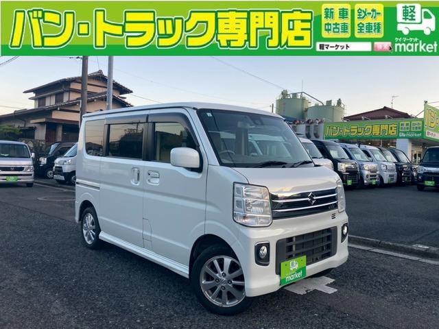 エブリイワゴン(スズキ) ＰＺターボ　ワンオーナー車　インパネ４速ＡＴ　純正ナビ　助手席側パワースライドドア　レーダーブレーキサポート　横滑り防止装置　オートエアコン　プッシュスタート　スマートキー　盗難警報装置　純正アルミ　ＥＴＣ付き 中古車画像