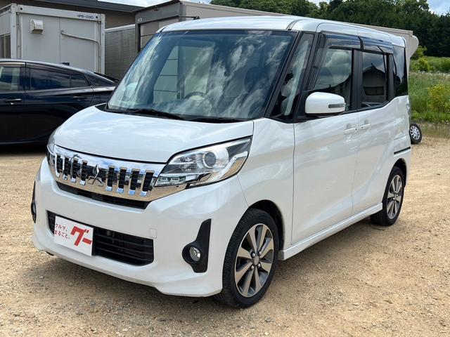 ｅＫスペースカスタム(三菱) カスタムＴ　４ＷＤ　レンタカーアップ　ＥＴＣ　全周囲カメラ　両側電動スライドドア　ナビ　ＴＶ　オートライト　ＨＩＤ　スマートキー　電動格納ミラー　ベンチシート　ＣＶＴ　盗難防止システム　ＡＢＳ　ＥＳＣ　ＣＤ 中古車画像