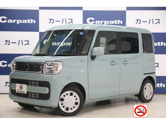 スペーシア スズキ ハイブリッドｘ 令和４年車 実走行８８７ｋｍ 禁煙車 両側電動スライドドア スズキセーフティサポート クリアランスソナー シートヒーター 衝突軽減システム スマートキー プッシュスタート ハイブリッド 電動格納ミラー 鳥取県 ハイブリッドｘ 令