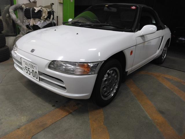 　純正ホワイト　純正アルミホイール　エアコン　５ＭＴ　５速マニュアルミッション　オープンカー