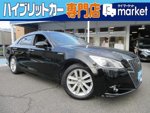 クラウンハイブリッド(トヨタ) 　アドバンストパッケージ　ワンオーナー　全国１年保証　純正ＨＤＤナビ　Ｂｌｕｅｔｏｏｔｈ接続　バックモニター　レーダークルーズコントロール　サンルーフ　フルセグＴＶ　ＣＤ／ＤＶＤ　ステアリングリモコン 中古車画像