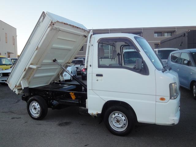 サンバートラック(スバル) ダンプ　修復無　電動ローダンプ　２駆４駆切替　ＥＬ付　５速　ＰＳ　ＡＣ　作業灯　三方開　テールゲートチェーン　運転席エアバック　タイベル９４，６０３ｋｍ時交換　荷台ゴムマット　足元ゴムマット　御納車ラジオ取付 中古車画像