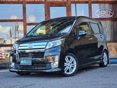 ムーヴ カスタム RS 室内全席取り外し清掃済 ターボ ローダウン LEDヘッドライト LEDフォグライト LEDルームライト ナビ Bluetooth ETC スマートキー アイドリングストップ 純正 MOMOステ 中古車画像