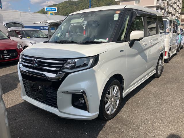 ソリオ(スズキ) ハイブリッドＭＺ　ドライブレコーダー　ＥＴＣ　全周囲カメラ　ナビ　ＴＶ　クリアランスソナー　オートクルーズコントロール　レーンアシスト　衝突被害軽減システム　両側電動スライドドア　オートライト　ＬＥＤヘッドランプ 中古車画像