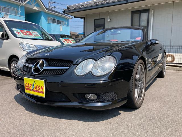 メルセデス・ベンツ ＳＬ ＳＬ５５　ＡＭＧ　電動オープン　赤本革シート　パワーシート　ドライブレコーダー　ＥＴＣ　ナビ　バックカメラ　フルセグＴＶ　Ｂｌｕｅｔｏｏｔｈ　ＣＤ　ＤＶＤ　スマートキー　ＨＩＤヘッドライト　ＡＷ１９インチ　クルコン