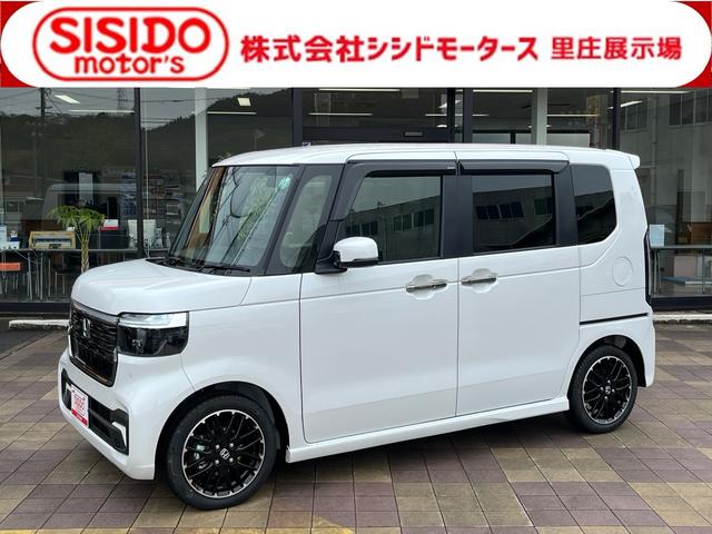 ホンダ Ｎ－ＢＯＸカスタム ターボコーディネートスタイル　届出済未使用車　純正９インチナビ　地デジ　Ｂｌｕｅｔｏｏｈ　バックモニター　ＥＴＣ　両側パワースライドドア　ＬＥＤライト　アダプティブクルーズコントロール　パドルシフト　無限バイザー　無限マット付き