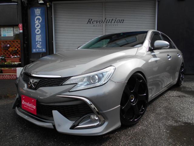 トヨタ マークｘ２５０ｇ モデリスタエアロ 新品１９アルミ タイヤ 車高調 後期バンパー ｓｄナビ ｂカメラの中古車 車体価格1 8万円 15 平成27 年式 走行2 9万キロ 車体色ガンｍ 広島県福山市新市町戸手６２０ １ ｒｅｖｏｌｕｔｉｏｎの在庫 グーネット中古車