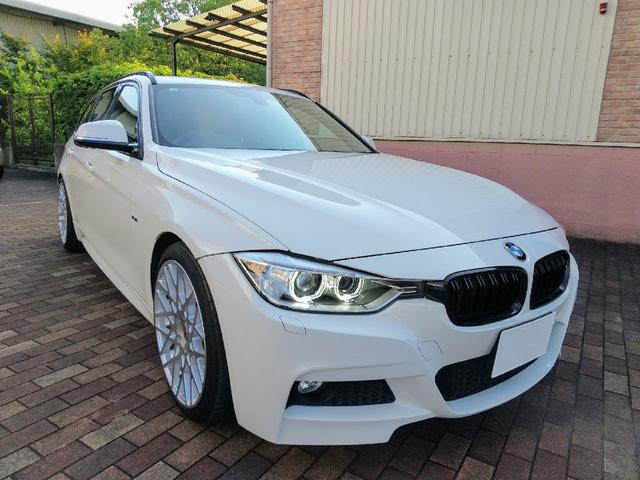 3シリーズツーリング（BMW）３２０ｄブルーパフォーマンス　ツーリング　Ｍスポーツ　ディーゼルツインパワーターボ　純正フルエアロ　ＴＳＷ１９インチ　グリル変更　車検２年付き 中古車画像