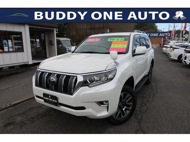 ランドクルーザープラド(トヨタ) ＴＸ　ユーザー様買取車　後期モデル　７人乗　４ＷＤ　アルパイン９インチナビ＆前後ドラレコ　ＯＰ１９アルミ　トヨタセーフティセンス　ＨＤＭＩ入　ＬＥＤライト＆デイライト＆フォグ　コーナーセンサー　革ステ　禁煙 中古車画像