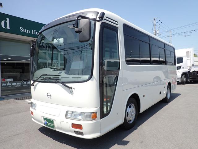 ＡＴ　エアサス　電動スライドドア　バックカメラ　定員２９名　１８０馬力　ターボ車　総輪エアサス　電動スライドドア　バックカメラ　テレビ　冷蔵庫　モケットシート　カーテン　リクライニング　室内灯　後窓熱線　フォグランプ　ＤＶＤプレーヤー＋モニター　乗車定員２９名