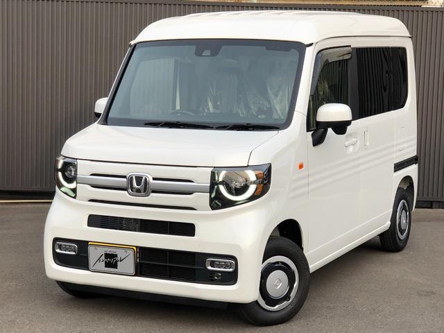 Ｎ－ＶＡＮ＋スタイル ファン・ホンダセンシング　純正８インチナビＴＶ（ＶＸＭ－２４５ＺＦＥＩ）バックカメラ　純正マット　バイザー　ナンバーフレーム　ＬＥＤヘッドライト＆フォグ　ワンオーナー車