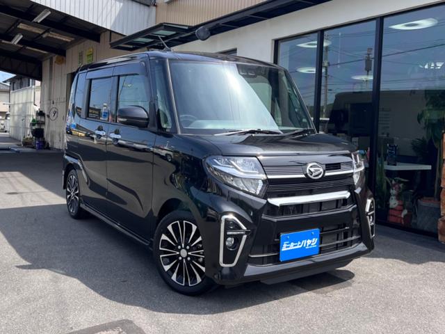 ダイハツ タント カスタムＲＳスタイルセレクション　禁煙車／ウエルカムオープン機能付き両側電動スライドドア／スマアシ／ハーフレザーシート／シートヒーター／ＬＥＤヘッドライト／コーナーセンサー／追従クルコン／ナビ／ＥＴＣ／バックカメラ