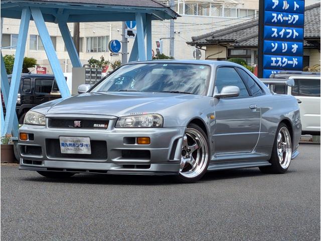 スカイライン ＧＴ－Ｒ　ＮＩＳＭＯフロントバンパー＆Ｓチューンサスペション　ＷＯＲＫ１８インチアルミ　ＨＫＳマフラー　純正部品有り