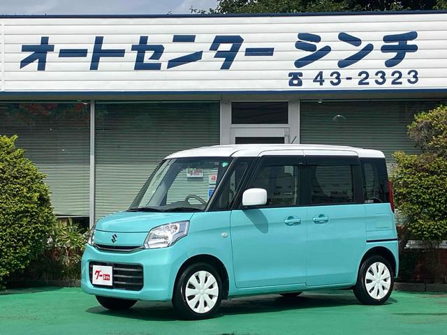 スペーシア(スズキ) Ｘ　ＥＴＣ　全周囲カメラ　両側スライド・片側電動　ナビ　ＴＶ　クリアランスソナー　レーンアシスト　衝突被害軽減システム　オートライト　スマートキー　アイドリングストップ　電動格納ミラー　シートヒーター 中古車画像