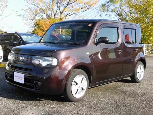 キューブ(日産) １５Ｘ　本革・カブロンコンビシート　純正ナビ　フルセグＴＶ　ＢＴ音楽　エコモード　オートストップ　ステアリングスイッチ　ＥＴＣ　ＡＵＸ　ベンチシート　車内清掃済 中古車画像