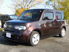 キューブ 15X 本革・カブロンコンビシート 純正ナビ フルセグTV BT音楽 エコモード オートストップ ステアリングスイッチ ETC AUX ベンチシート 車内清掃済 中古車画像