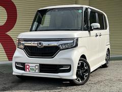 N-BOXカスタム G・Lターボホンダセンシング 純正8型インターナビ・フルセグ・DVD・Bカメラ・ETC・スマートキー・ソナー・アイスト・パドルシフト・Rクルコン・両側電動スライドドア・黒革調シートカバー・LEDライト・純正15AW・衝突軽減 中古車画像