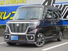 スペーシアカスタム ハイブリッドXSターボ デュアルカメラブレーキ 両側電動 ハーフレザーシート&ヒーター 全方位モニター 純正ナビフルセグ Bluetooth オートクルーズ ETC 純正エアロ&アルミ 走行27375キロ 禁煙車 中古車画像