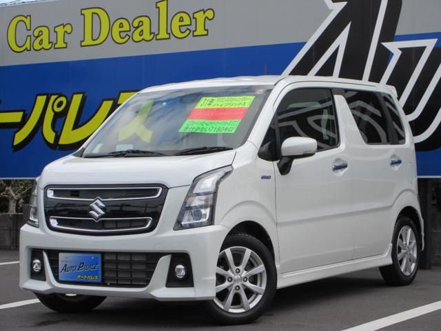 ワゴンＲスティングレー(スズキ) ハイブリッドＸ　デュアルセンサーブレーキ　シートヒーター　ＳＤナビフルセグ　ＤＶＤ再生　Ｂｌｕｅｔｏｏｔｈ　バックカメラ　ＬＥＤオートハイビームライト　純正エアロ＆アルミ走行７１８０キロ禁煙車 中古車画像