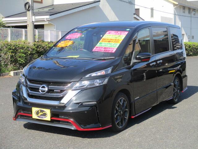 日産 セレナ ニスモ　禁煙車　エマージェンシーブレーキ　アラウンドビューモニター　前後クリアランスソナー　社外フリップダウンモニター　純正ＳＤナビ　ＥＴＣ