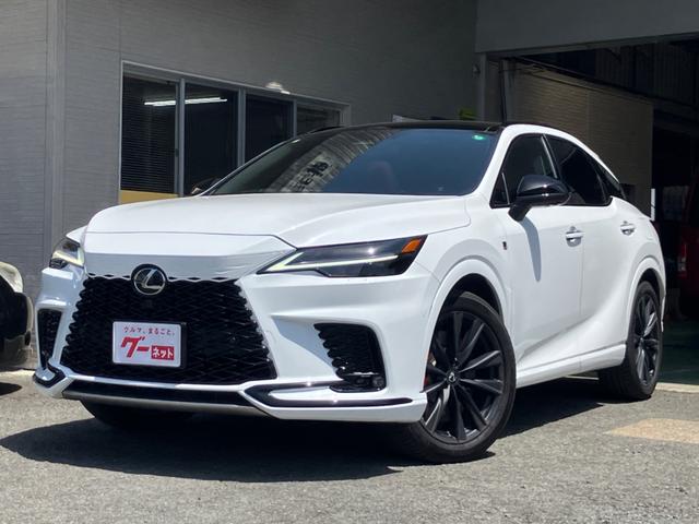 ＲＸ５００ｈ　Ｆスポーツパフォーマンス　ワンオーナー　禁煙車　記録簿　メーカー保証　赤革パワーシート　パノラマルーフ　マークレビンソン　オレンジキャリパー　アラウンドビューモニター　ナビＴＶ　パワーバックドア　２１ｉｎアルミ　ターボ