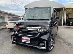 N-BOXカスタム L ワンオーナー車・ホンダセンシング・社外ナビ・TV・Bモニター・ドライブレコーダー・シートヒーター・LEDヘッドライト・左電動スライドドア・純正アルミ 中古車画像