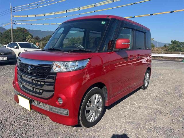 スペーシアカスタムＺ(スズキ) ベースグレード　両側スライド・片側電動　ＴＶ　オートライト　ＨＩＤ　スマートキー　アイドリングストップ　電動格納ミラー　シートヒーター　ベンチシート　ＣＶＴ　盗難防止システム　ＡＢＳ　アルミホイール　衝突安全ボディ 中古車画像