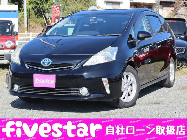 プリウスアルファ(トヨタ) Ｓ　バックカメラ　ナビ　アルミホイール　オートライト　スマートキー　電動格納ミラー　ＣＶＴ　盗難防止システム　衝突安全ボディ　ＡＢＳ　エアコン　パワーステアリング　パワーウィンドウ 中古車画像