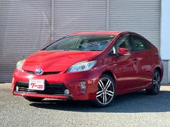 プリウス S ワンオーナー 禁煙車 ナビTV バックカメラ Bluetooth DVD スマートキー ETC 社外17inアルミホイール バイザー プライバシーガラス 純正ホイール4本付き 中古車画像