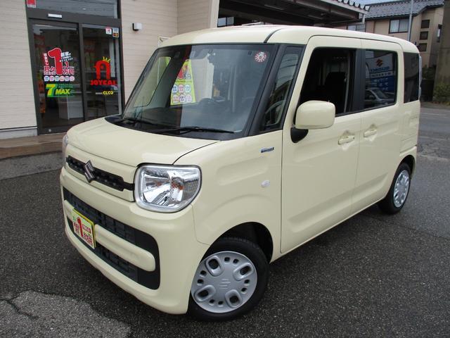 スペーシア(スズキ) ハイブリッドG 4WD 衝突軽減ブレーキ バックカメラ 9インチ純正フルセグナビ Bluetooth ドラレコ LEDオートライト 左パワースライド シートヒーター レーンアシスト プッシュスターター スマートキー 中古車画像