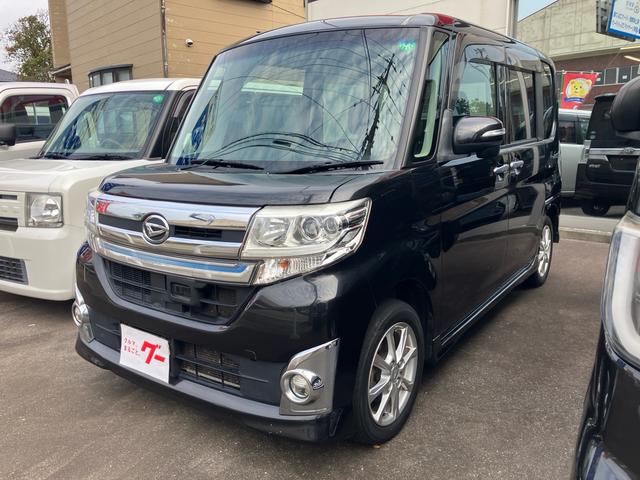 タント(ダイハツ) カスタムＸ　トップエディションＳＡ　４ＷＤ　ＨＤＤナビ　フルセグＴＶ　バックカメラ　Ｂｌｕｅｔｏｏｔｈオーディオ　ＥＴＣ　両側パワースライドドア　スマートキー　プッシュスタート　衝突被害軽減システム　アイドリングストップ 中古車画像