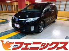 トヨタ　エスティマハイブリッド　Ｘ☆４ＷＤ☆７人乗り☆ローダウン☆走行４．４万Ｋｍ　☆純正ナビ☆フルセグＴＶ☆Ｂｌｕｅｔｏｏｔｈ☆バックカメラ☆フリップダウンモニター☆両側電動ドア☆クルーズコントロール☆ＡＣ１００Ｖ電源☆スマートキー☆プッシュスタート☆キセノンヘッドライト☆ＥＴＣ☆