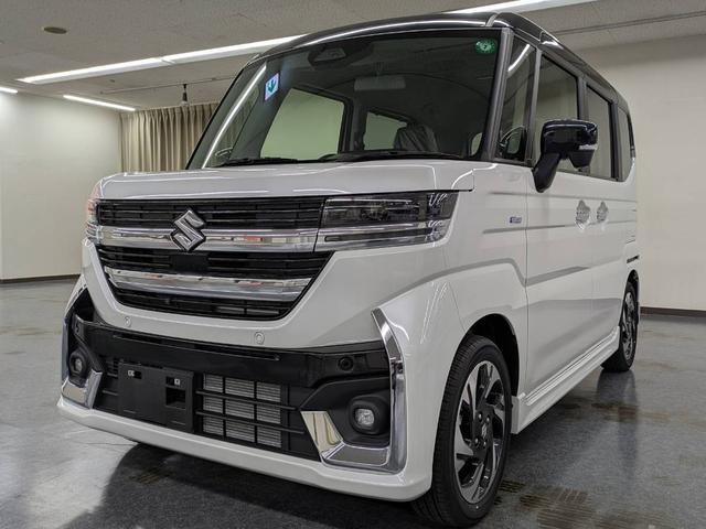 スズキ スペーシアカスタム ハイブリッドＸＳ　全方位カメラ付　ナビ付　届出済未使用車