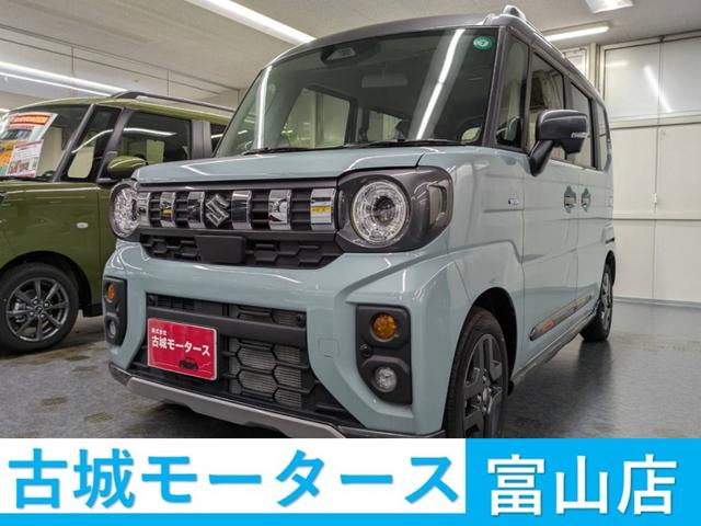 スペーシアギア(スズキ) ハイブリッドＸＺ　届出済未使用車　衝突被害軽減システム　盗難防止システム　アイドリングストップ　シートヒーター　オートエアコン　ＬＥＤヘッドライト　クルーズコントロール　スマートキー　両側電動スライド　純正ＡＷホイール 中古車画像