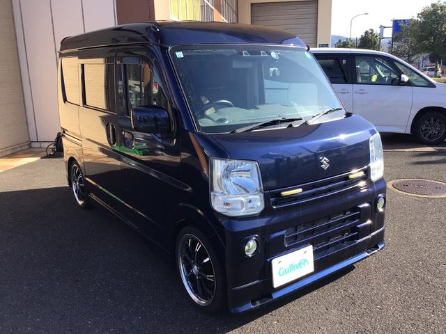 エブリイ(スズキ) ジョイン　４ＷＤ　ハイルーフ　簡易ベット仕様取外可　キャンピング　ナビ　バックカメラ　テインDampers　衝突軽減ブレーキ　ＥＴＣ　ドラレコ　リアモニター　ＬＥＤヘッドライト　フォグライト　Aftermarket１６アルミ　５ＡＧＳ車 中古車画像