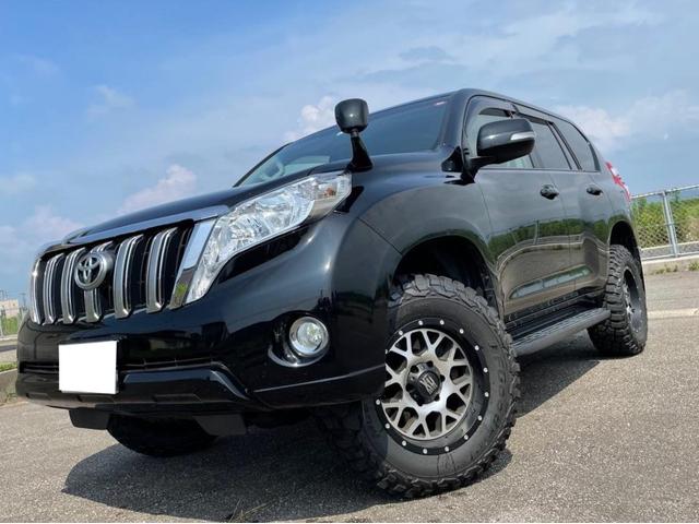 トヨタ ランドクルーザープラドｔｘ ｐｓ ｐｗ オートエアコン ナビ フルセグ バックカメラ ｂｌｕｅｔｏｏｔｈオーディオ ｄｖｄ再生 ４ｗｄ スマートキー プッシュスタート オフロードタイヤ 社外アルミの中古車 16 平成28 年式 走行5 5万キロ 車体色ブラック 石川県