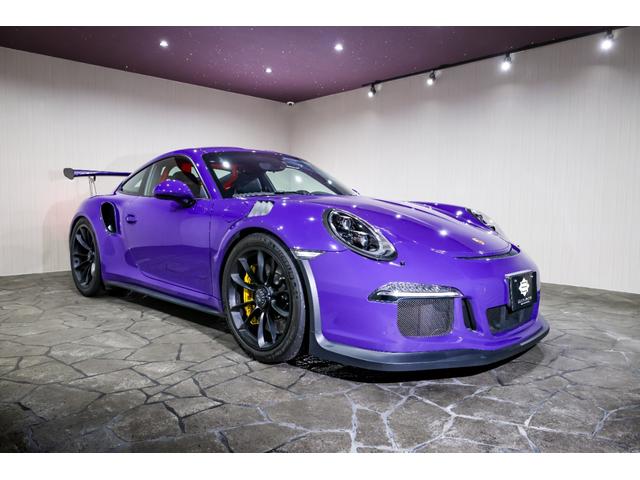 ９１１ ９１１ＧＴ３ＲＳ　ＧＴ３ＲＳクラブスポーツパッケージ　１オーナー車　スポーツクロノパッケージ　ＰＣＣＢ　ウルトラバイオレット　フロントリフト　カーボンインテリア　ＬＥＤメインブラックヘッドライト　ホワイトメーターパネル