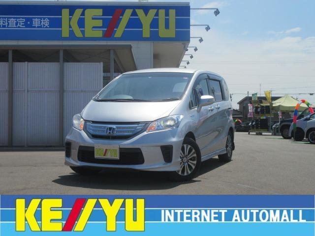 フリードハイブリッド ホンダ ジャストセレクション 7人乗 禁煙車1オーナー 浜松仕入 全国納車可能 走行41137km 2017年製ダンロップル マン5夏タイヤ 両側自動ドア インターhddナビ bカメラ etc クルコン インテリキー hid 石川県