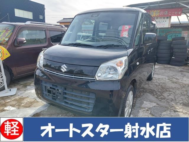 スペーシア(スズキ) Ｘ　４ＷＤ　車検整備　グー故障診断　新品カーバッテリ交換　スマートキー　ベンチシート　　オートエアコン電動格納ミラー　両側スライド片側電動ドア　シートヒーター　オートライト　バックモニター 中古車画像