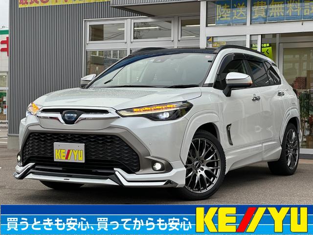 ハイブリッド　Ｚ【４ＷＤ】【モデリスタエアロ】【衝突軽減】　【ガラスルーフ】【ＲＡＹＳアルミ】【車線逸脱】【２０２３年製ミシュランタイヤ】【全方位付９型Ｂｌｕｅｔｏｏｔｈ対応地デジナビ】追従クルコン　ＬＥＤオートライト　ヒーター付ハーフレザー　ＥＴＣ２．０