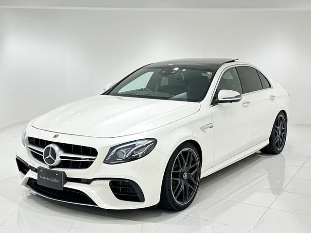 Ｅクラス Ｅ６３　Ｓ　４マチック＋　レーダーセーフティパッケージ　エクスクルーシブパッケージ　ＳＲ　シートベンチレーター　ドライビングダイナミックシート　全周囲カメラ　本革巻ステアリング　２０ＡＷ　正規ディーラー認定中古車　１年保証（1枚目）