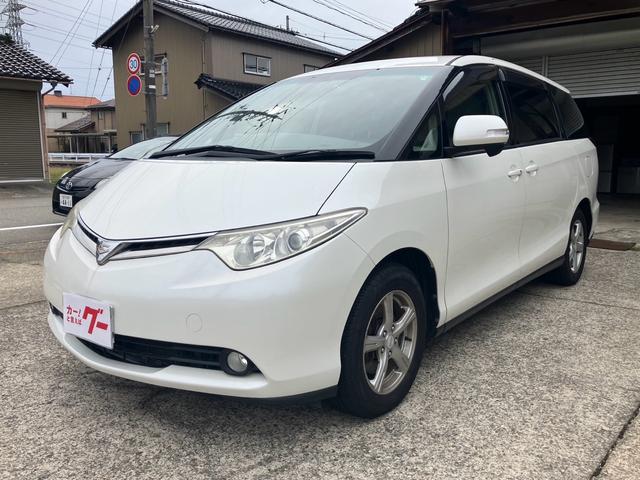 エスティマ(トヨタ) Ｘ　スマートキー　電動スライドドア　ナビ　バックカメラ　ドライブレコーダー　Ｂｌｕｅｔｏｏｔｈ接続　３列シート　フルフラットシート　ウォークスルー　運転席・助手席エアバッグ　ＡＢＳ　衝突安全ボディ 中古車画像