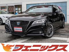 トヨタ　クラウンハイブリッド　Ｇ−エグゼクティブ　Ｆｏｕｒ☆黒革☆プリクラッシュセーフティ　４ＷＤ☆黒革ベンチレーション全席ヒーター☆ハンドルヒーター☆プリクラッシュセーフティ☆レーダークルコン☆ＨＵＤ☆メーカーナビ☆フルセグ☆ブルートゥース☆バックカメラ☆ＥＴＣ２．０☆前後ドラレコ☆ＳＯＳ