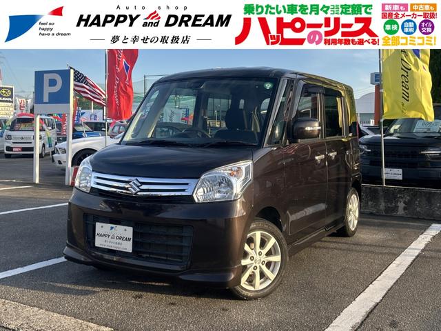 スペーシア(スズキ) Xリミテッド フルセグメモリーナビ バックカメラ スマートキー 衝突軽減ブレーキ 両側電動スライドドア オートライト オートエアコン シートヒーター ステアリングスイッチ Bluetoothオーディオ 純正AW 中古車画像