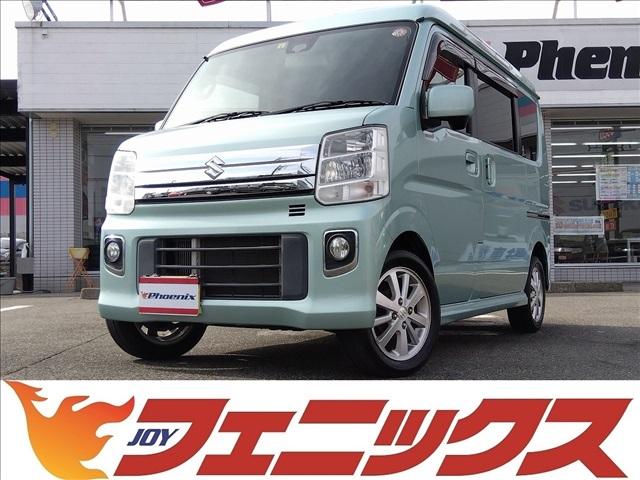 スズキ エブリイワゴン ＰＺターボ　４ＷＤ☆ターボ☆純正ＳＤナビ☆フルセグＴＶ☆　４ＷＤ☆ターボ☆純正ＳＤナビ☆フルセグＴＶ☆ブルートゥース☆バックカメラ☆衝突軽減ブレーキ☆電動ドア☆ＨＩＤオートライト☆スマートキー２個☆プッシュスタート☆シートヒーター☆禁煙車☆純正エアロ☆アルミ