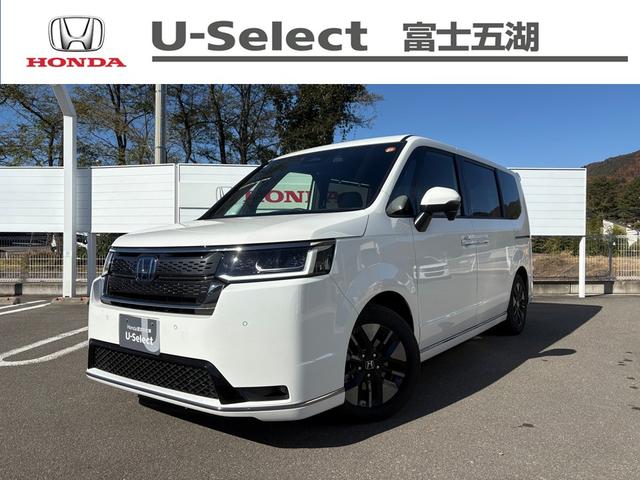 ステップワゴン(ホンダ) ｅ：ＨＥＶスパーダ　１オーナー　デュアルエアコン　フルオートエアコン　ＥＳＣ　シートヒータ　オートライト　キーフリー　ＬＥＤヘッドランプ　イモビ　ＡＢＳ　リアカメラ　スマートキ　クルーズコントロール 中古車画像