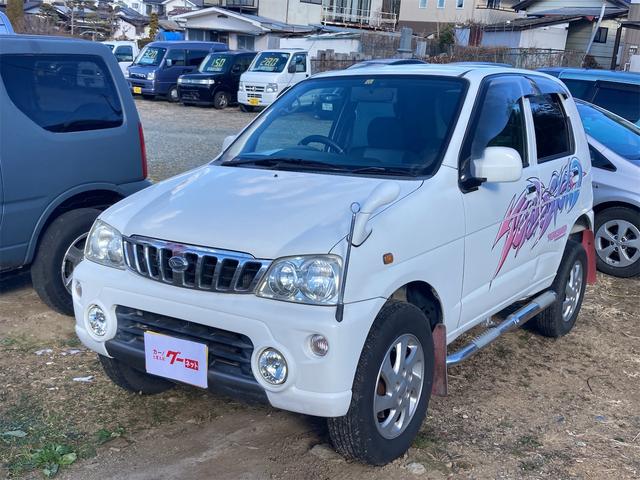 テリオスキッド 　４ＷＤ　ターボ　オートマチック　背面タイヤカバー　ＣＤオーディオ　衝突安全ボディ　ＡＢＳ　運転席・助手席エアバッグ　タイミングベルト交換済み　エアコン　パワーステアリング　パワーウィンドウ