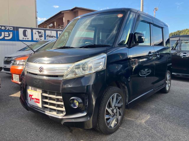 スペーシアカスタム(スズキ) ＴＳ　４ＷＤ　バックカメラ　両側電動スライドドア　ナビ　オートライト　ＨＩＤ　スマートキー　アイドリングストップ　電動格納ミラー　シートヒーター　ベンチシート　ＣＶＴ　盗難防止システム　ＡＢＳ 中古車画像
